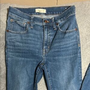 Madewell Blue Skinny Jeans with Faded Denim